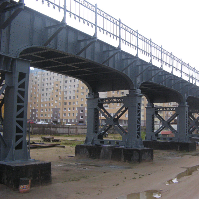Американский мост после пескоструйной очистки и покраски